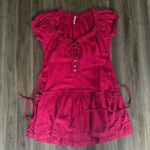 Elegant Red Women's Dress Free People